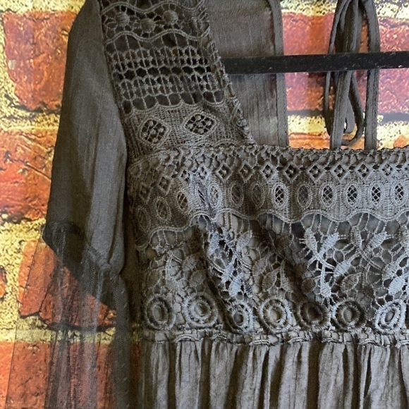 Rebellion Black Embroidered Sequins Top Size S - Picture 2 of 14